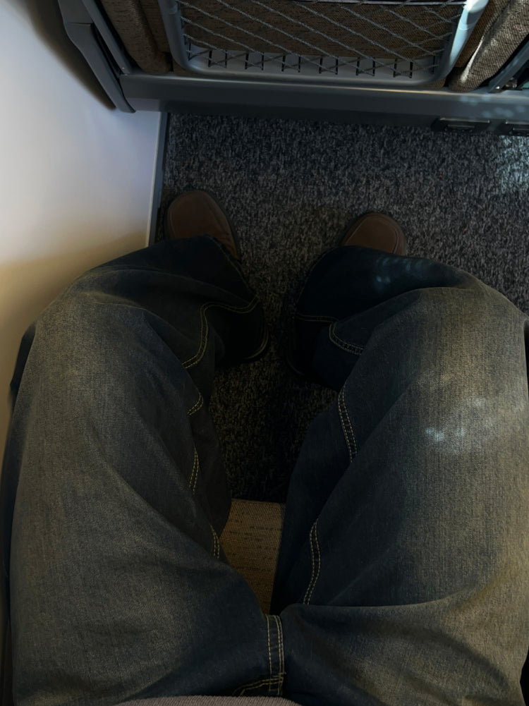 【Metanoia】🇰🇷韓製 刷色落地牛仔褲 - 4