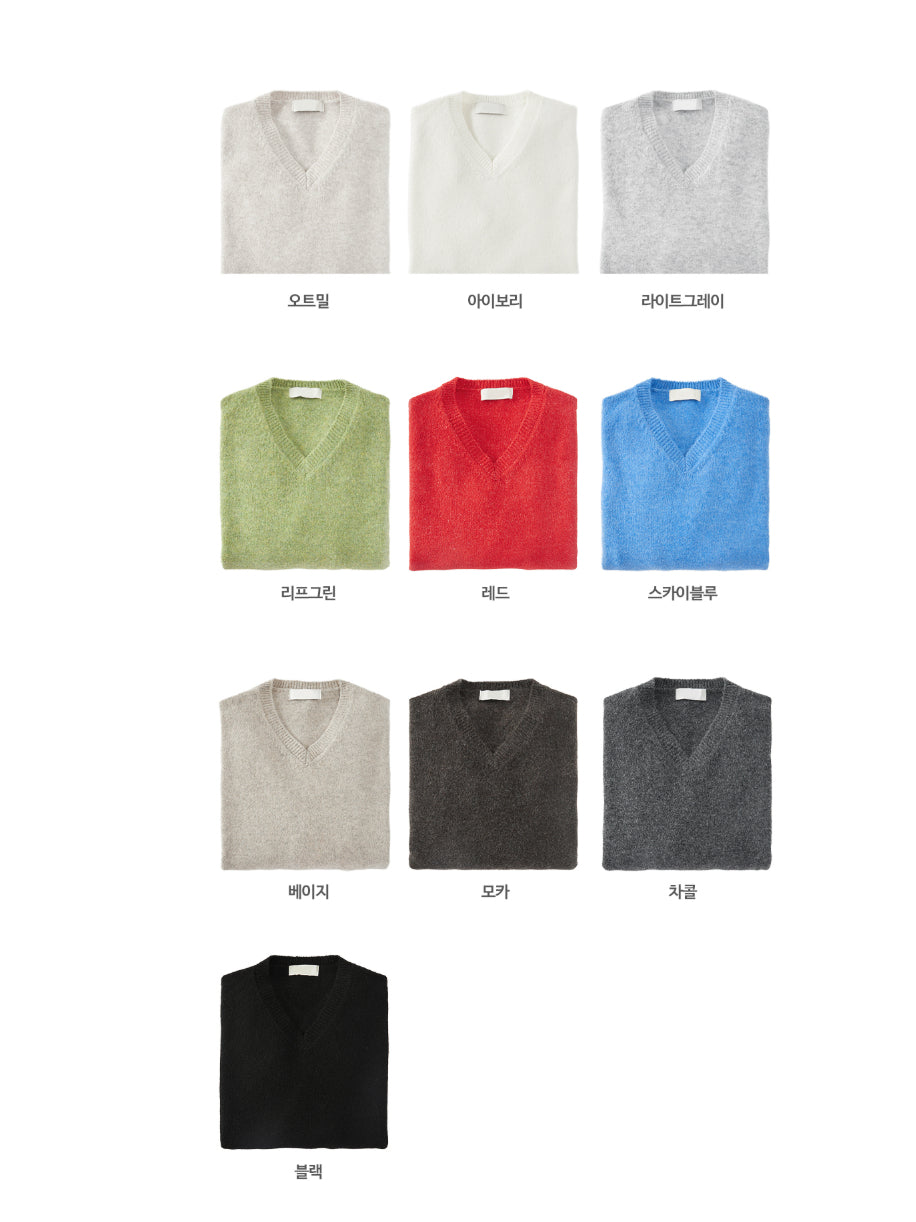 【Metanoia】韓國設計 5%混羊毛V型麻花針織衣 現貨 - 12