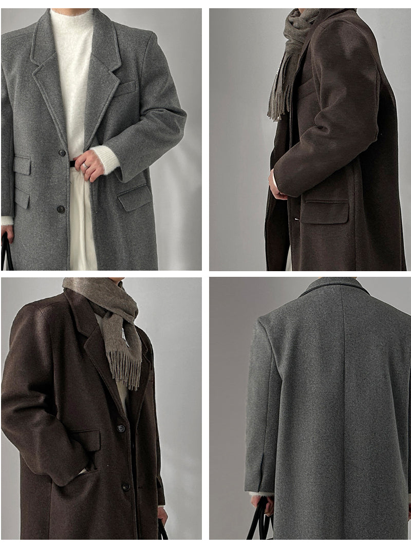 【Metanoia】🇰🇷韓製 20%羊毛翻領長版大衣 - 6