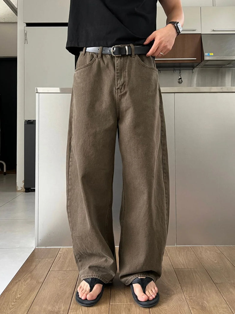 【Metanoia】🇰🇷韓製 彎刀牛仔落地褲 - 2