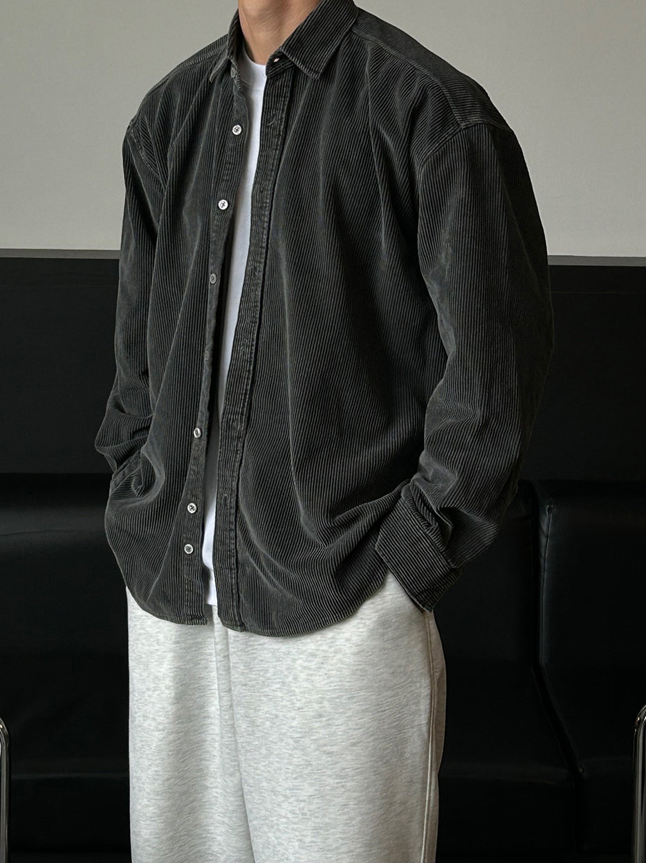 【Metanoia】🇰🇷韓製 燈芯絨襯衫 - 4