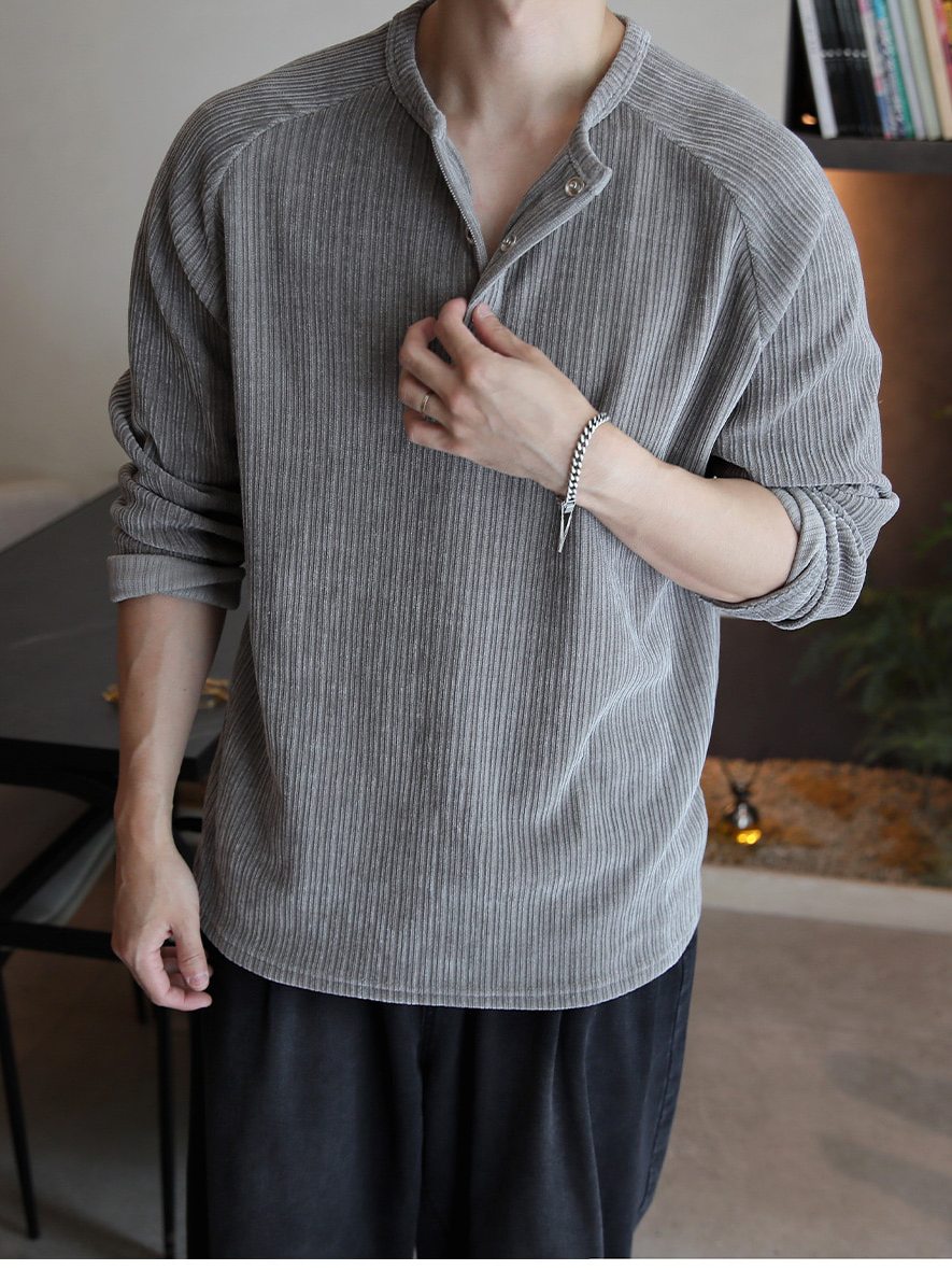 【Metanoia】🇰🇷韓製 羅紋長袖T恤上衣 - 2