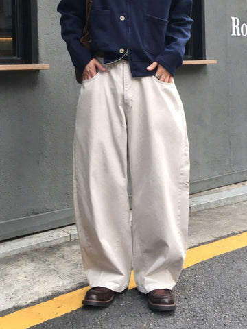 【Metanoia】韓製🇰🇷 卡其寬鬆落地褲 - 1