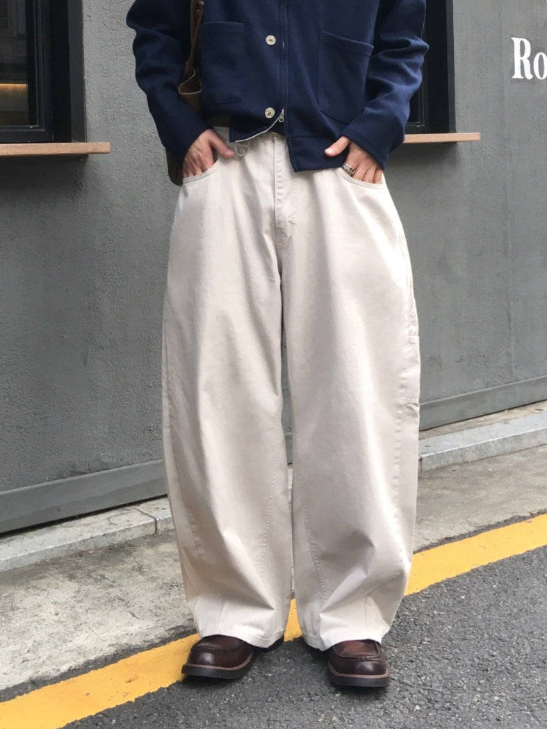 【Metanoia】韓製🇰🇷 卡其寬鬆落地褲 - 1