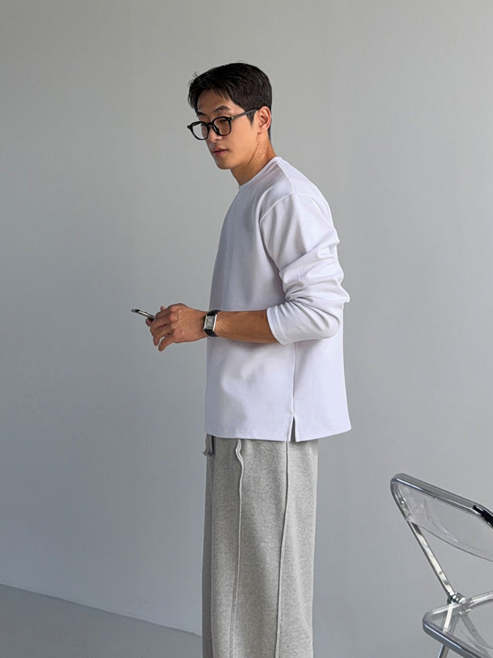 【Metanoia】韓國設計 高彈性打底長袖T恤 - 4