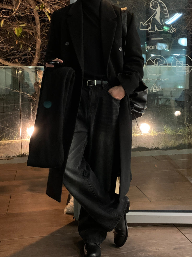 【Metanoia】🇰🇷韓製 70%羊毛翻領長版大衣 - 5