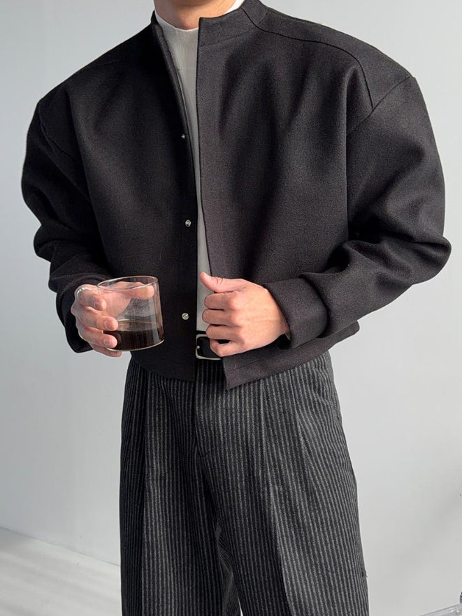 【Metanoia】韓國設計 短版肩線開衫外套 - 4