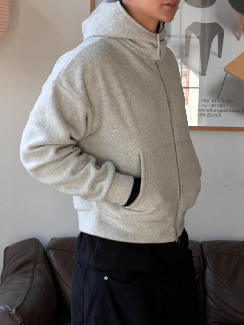 【Metanoia】🇰🇷韓製 短版抓絨連帽棉外套 - 6