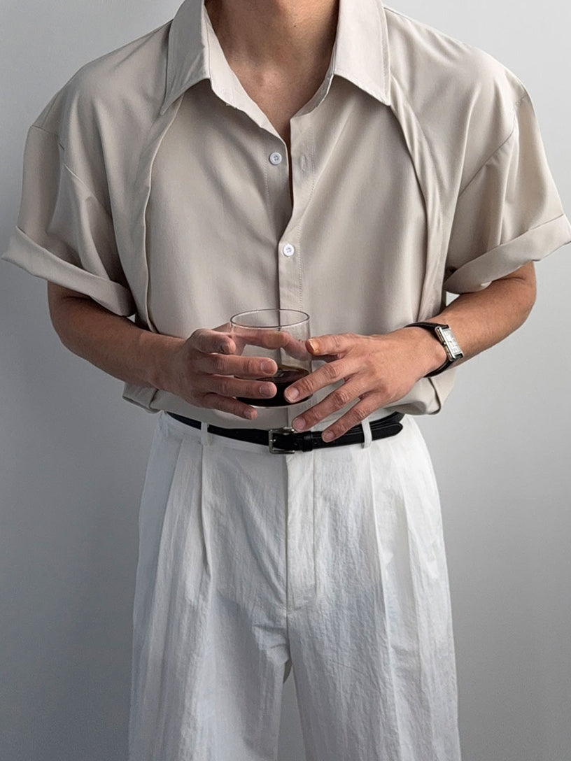 【Metanoia】🇰🇷韓製 素色短袖襯衫 - 4