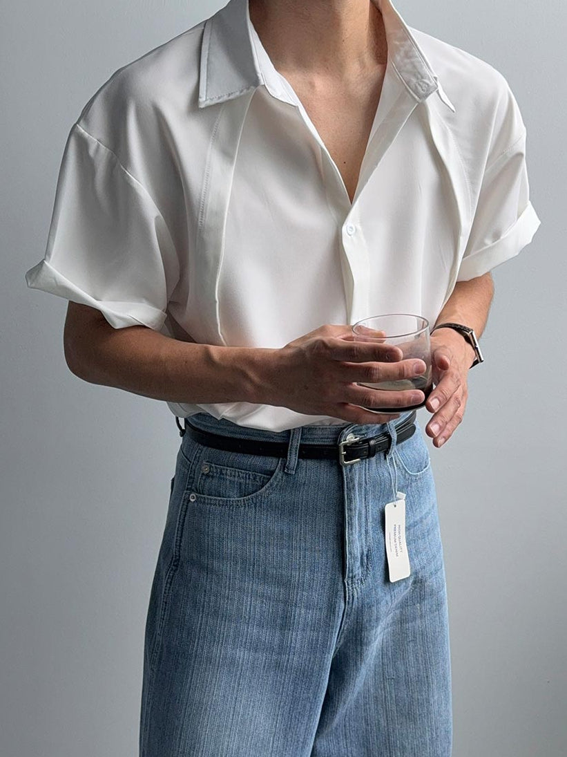 【Metanoia】🇰🇷韓製 素色短袖襯衫 - 8