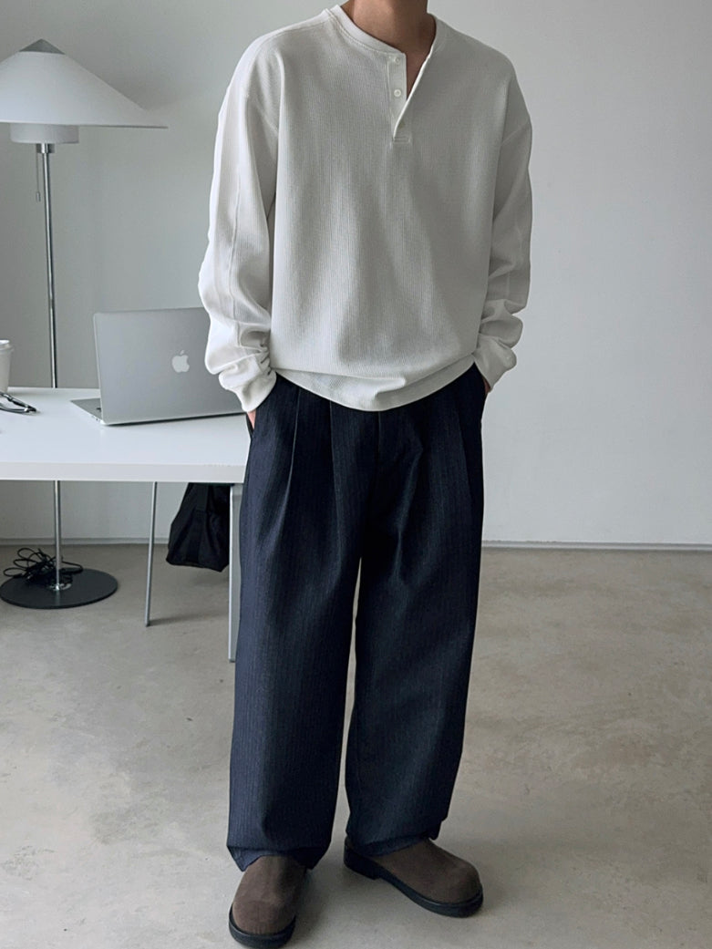 【Metanoia】🇰🇷韓製 華夫格螺紋長袖上衣 - 4