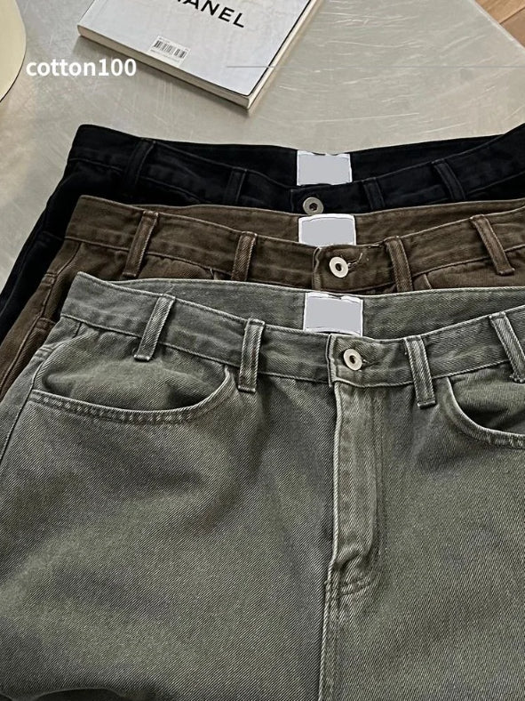 【Metanoia】🇰🇷韓製 彎刀牛仔落地褲 - 11