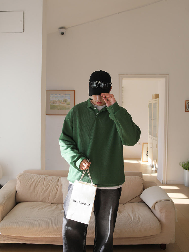 【Metanoia】🇰🇷韓製 翻領亨利領長袖上衣 - 6