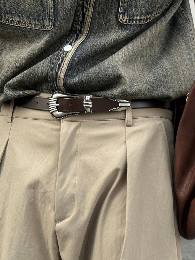 【Metanoia】🇰🇷韓製 西部風格牛皮帶 - 2