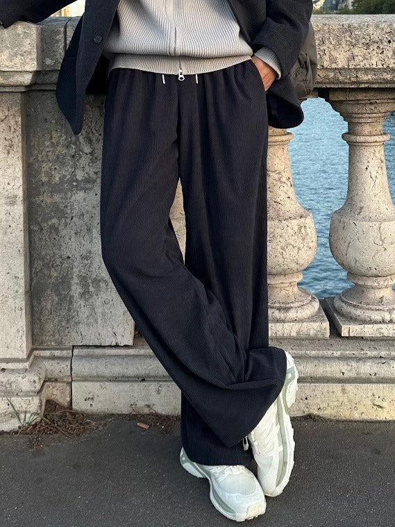 【Metanoia】🇰🇷韓製 鬆緊帶燈芯絨落地褲 - 7