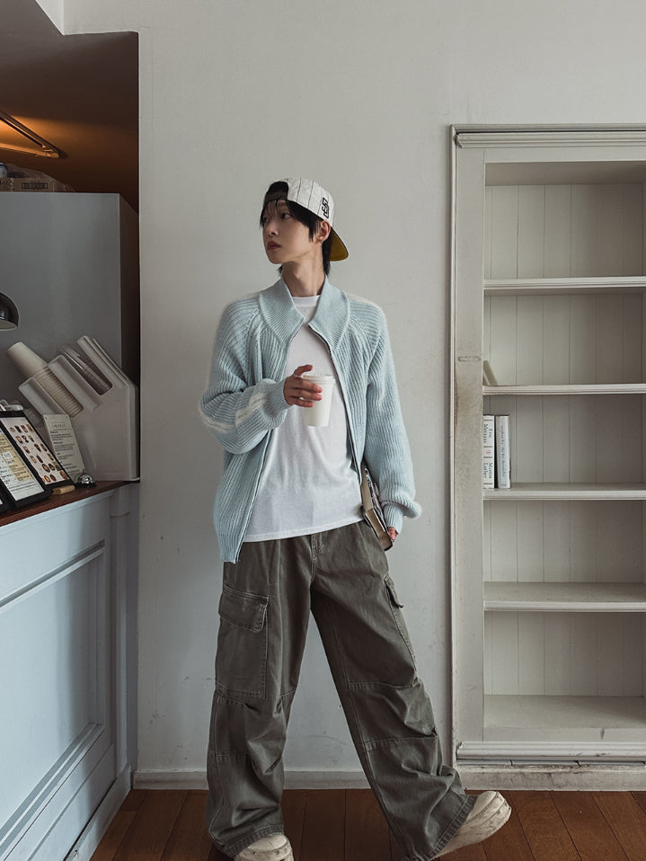 【Metanoia】韓國設計 高領拉鍊針織外套 - 6