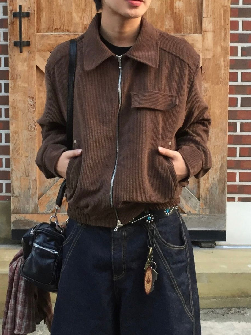 【Metanoia】🇰🇷韓製 短版燈芯絨夾克外套 - 1