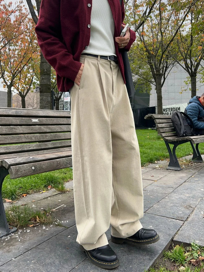 【Metanoia】韓製🇰🇷 卡其彎刀落地褲 - 10