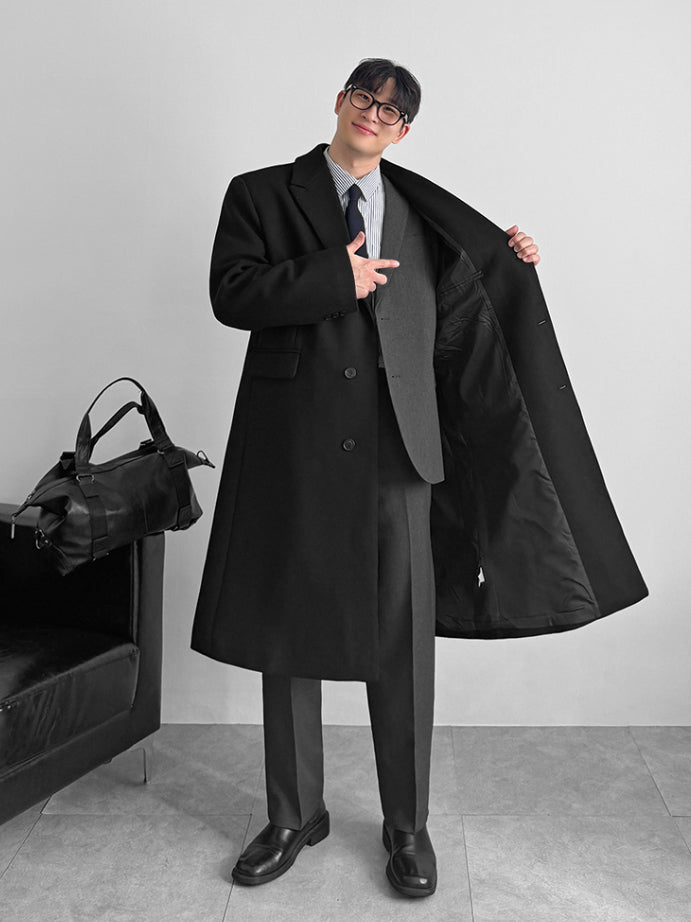【Metanoia】韓國設計 70%羊毛翻領大衣 - 3