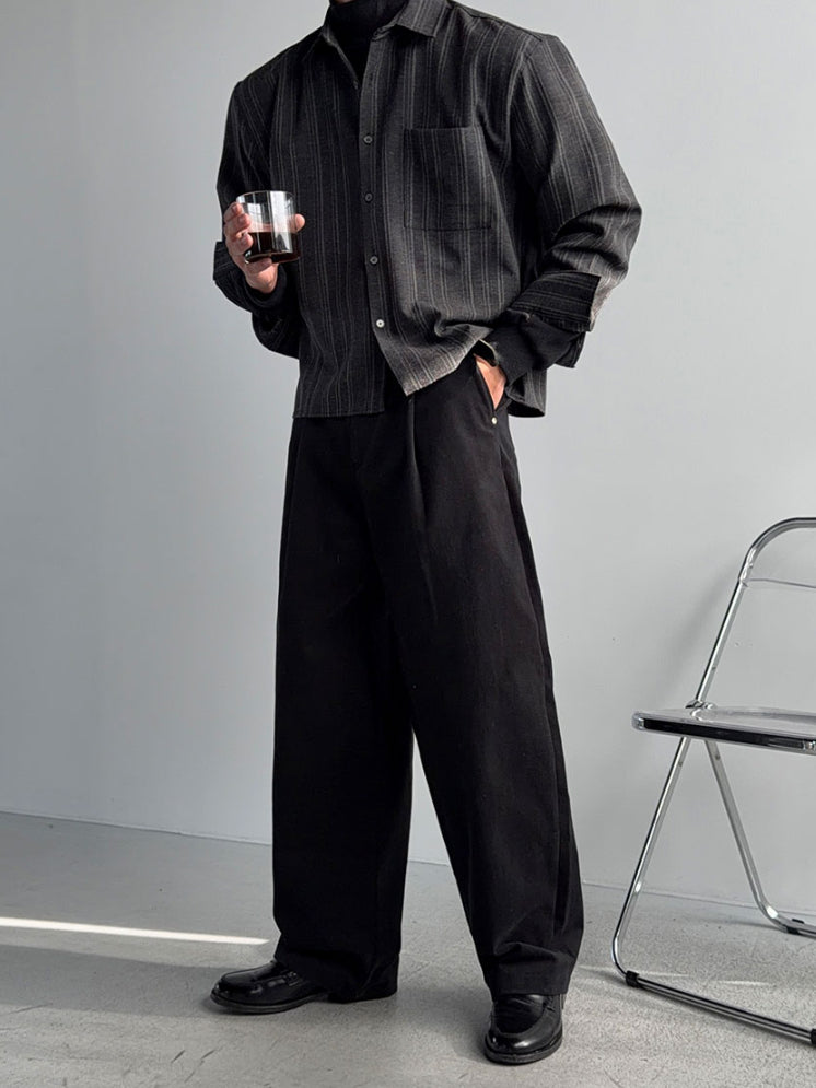 【Metanoia】🇰🇷韓製 短版雷諾條紋翻領襯衫 - 4