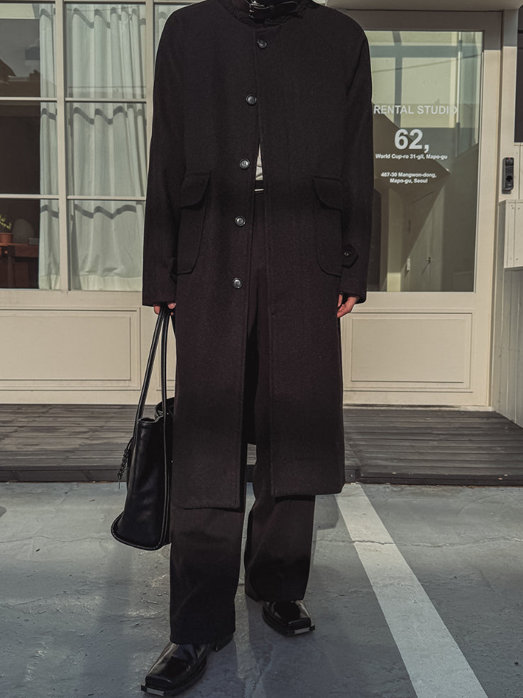 【Metanoia】🇰🇷韓製 10%羊毛高領大衣 - 2