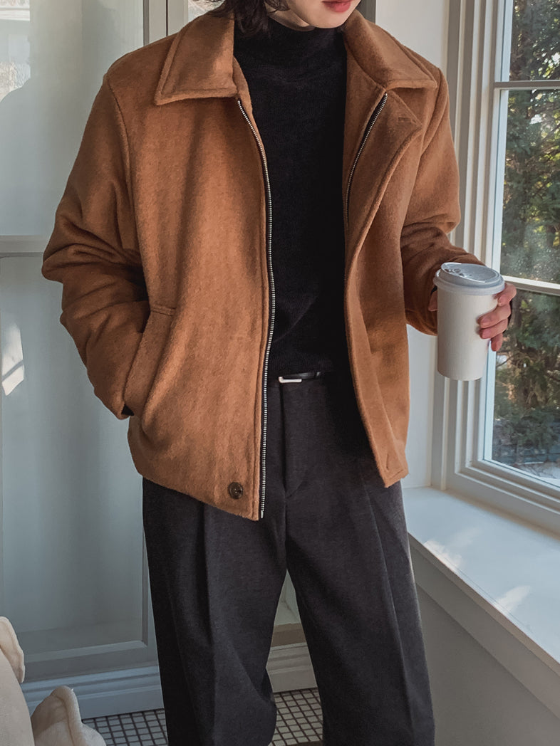 【Metanoia】🇰🇷韓製 30%羊毛短版翻領夾克外套 - 4