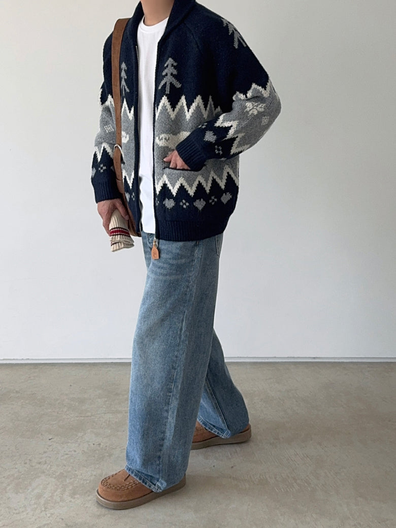 【Metanoia】韓國設計 cashmere-like北歐開衫針織外套 - 5