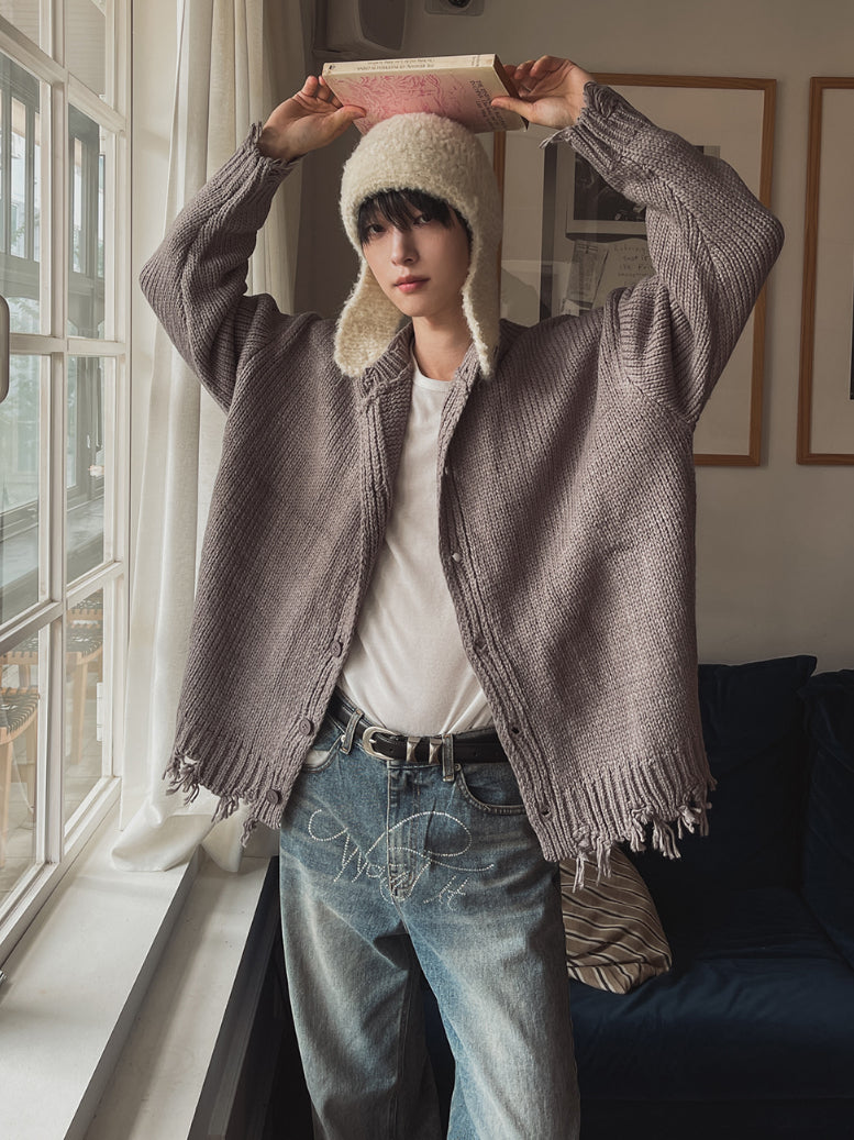 【Metanoia】韓國設計 破洞針織外套 - 1