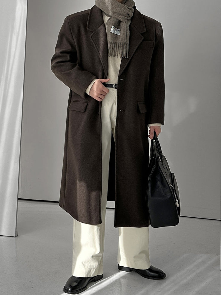 【Metanoia】🇰🇷韓製 20%羊毛翻領長版大衣 - 1