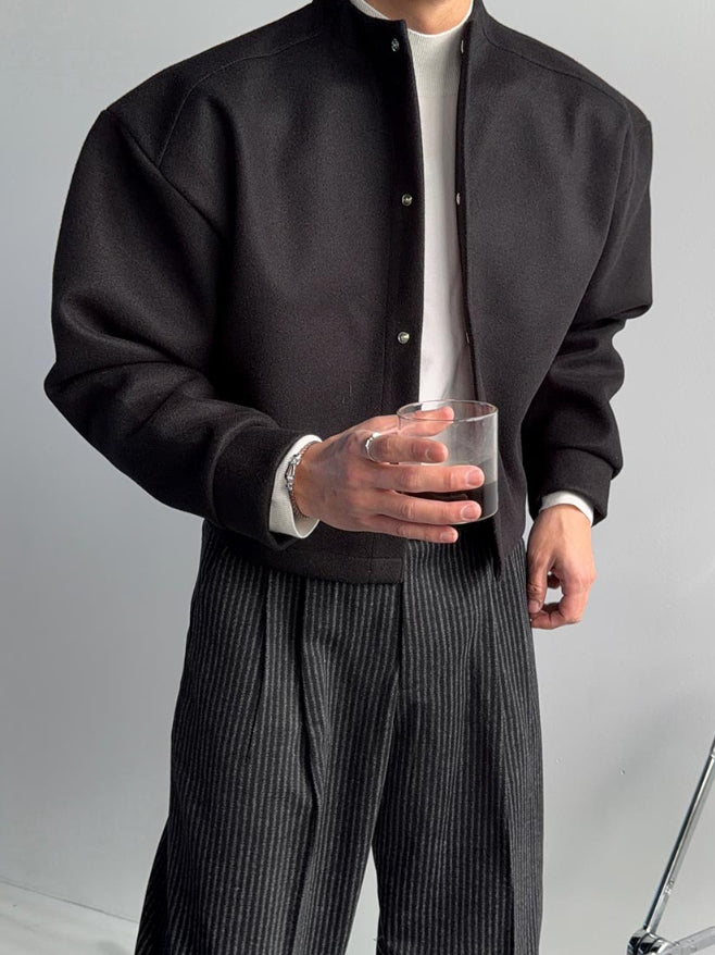 【Metanoia】韓國設計 短版肩線開衫外套 - 1