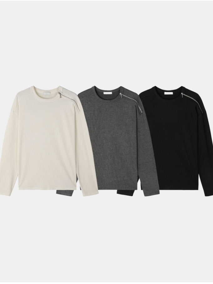 【Metanoia】🇰🇷韓製 斜拉煉針織衣 - 6