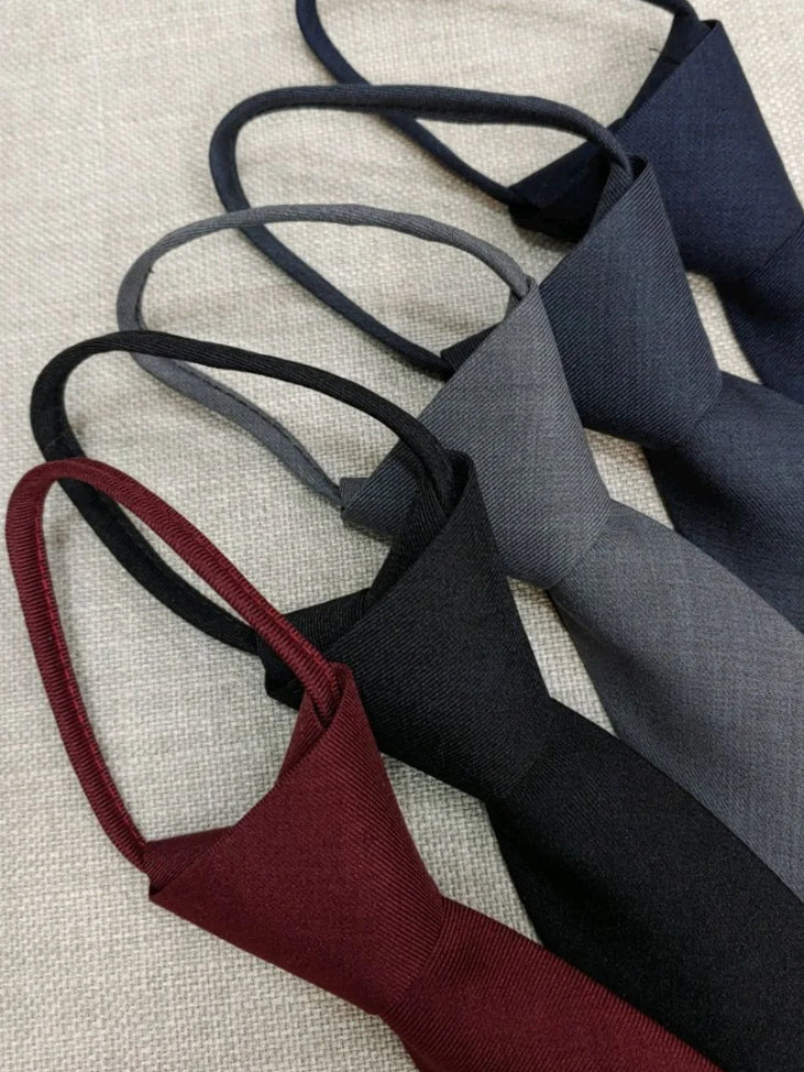 【Metanoia】韓製 素色自動領帶 - 5