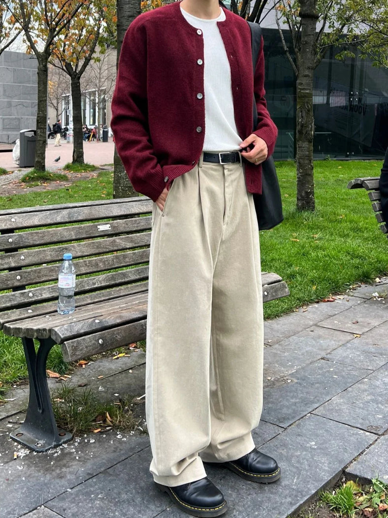 【Metanoia】韓製🇰🇷 卡其彎刀落地褲 - 4