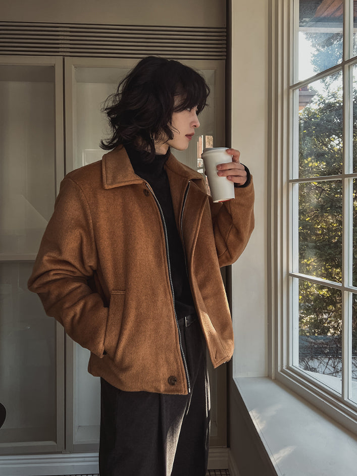 【Metanoia】🇰🇷韓製 30%羊毛短版翻領夾克外套 - 5