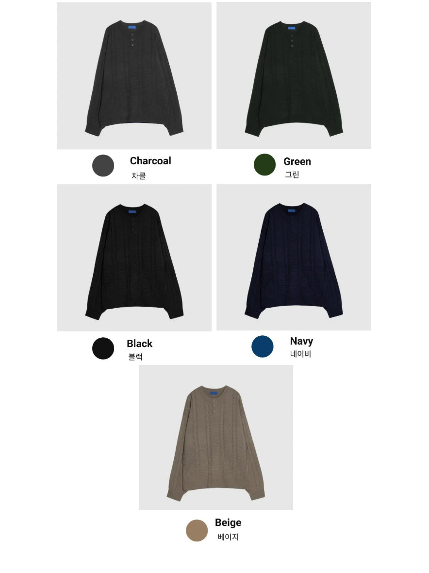 【Metanoia】🇰🇷韓製 亨利領麻花針織衣 - 11