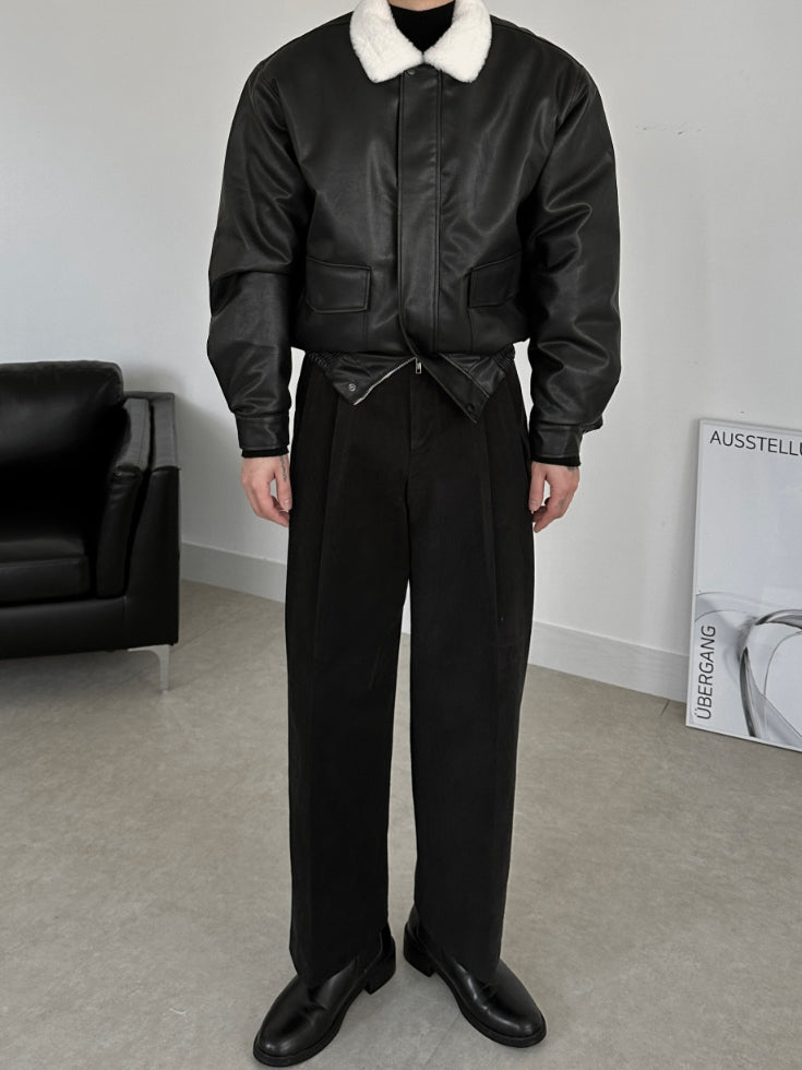 【Metanoia】🇰🇷韓製  雙摺保暖落地褲 - 7