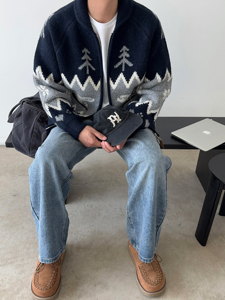 【Metanoia】韓國設計 cashmere-like北歐開衫針織外套 - 6