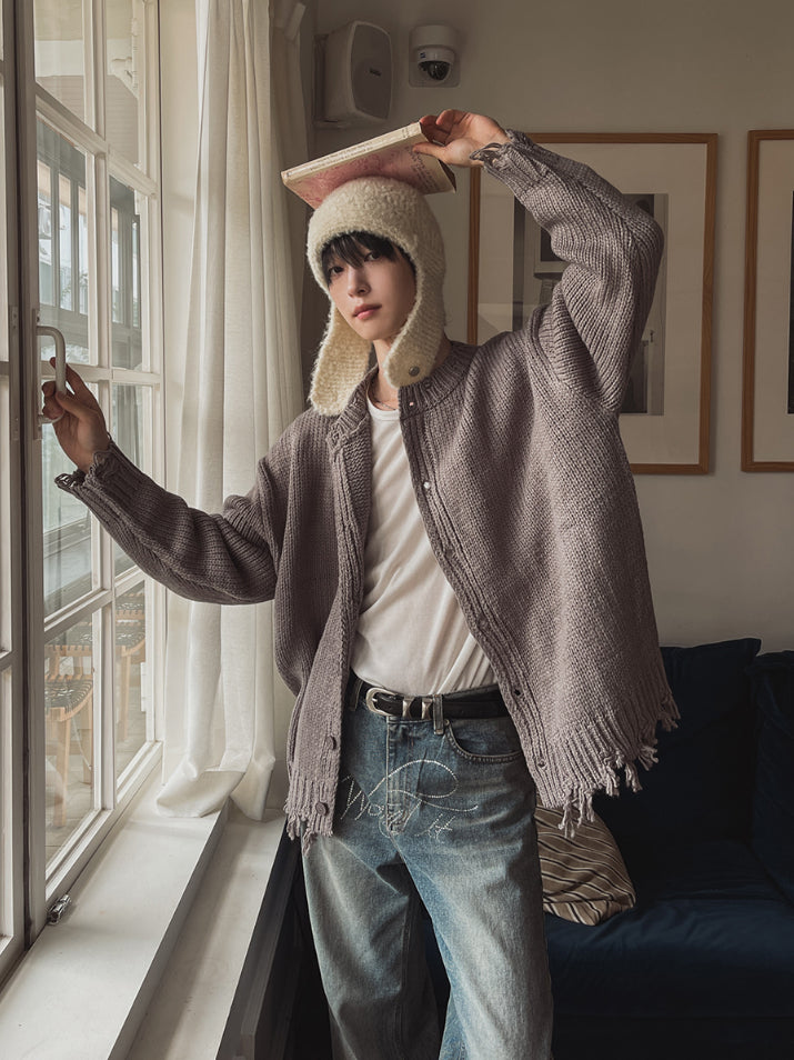 【Metanoia】韓國設計 破洞針織外套 - 4