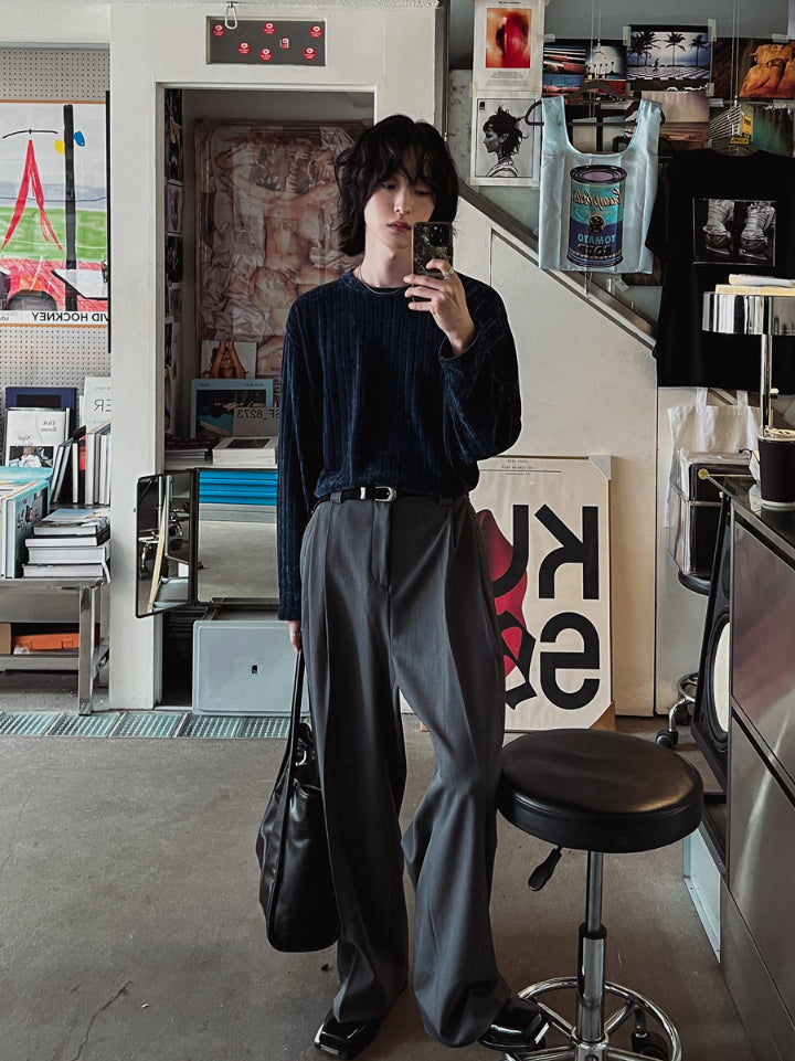 【Metanoia】🇰🇷韓製 天鵝絨長袖上衣 - 5