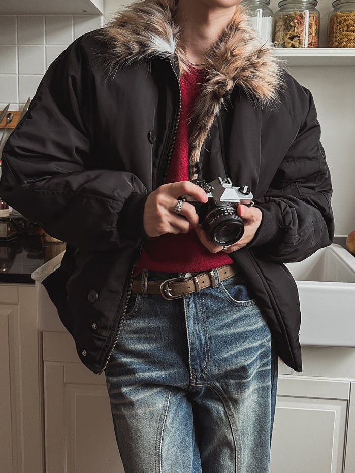 【Metanoia】韓國設計 豹紋毛絨外套 - 1