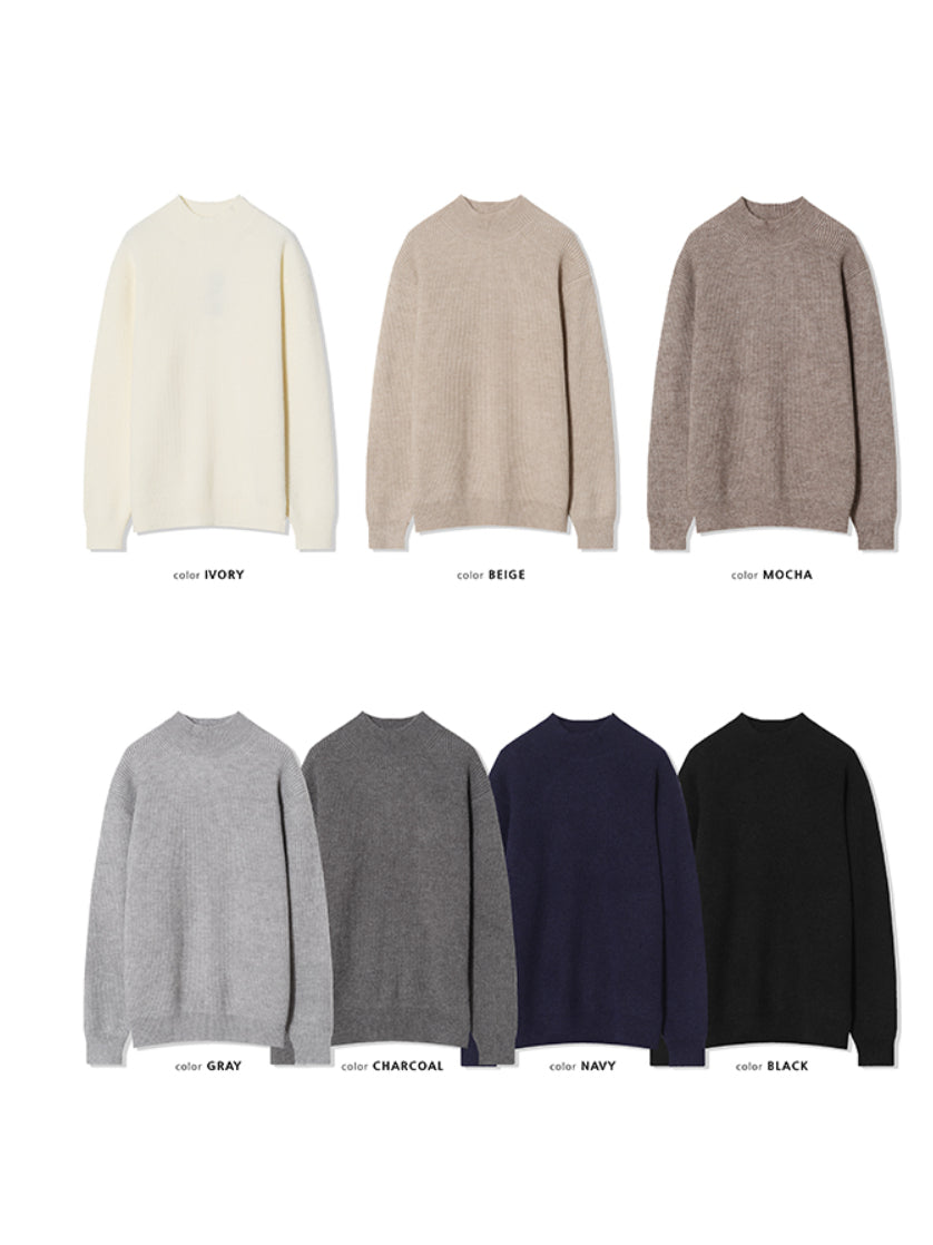 【Metanoia】韓國設計 螺紋半高領針織衣 - 12