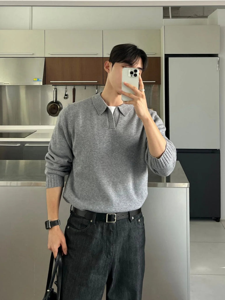 【Metanoia】韓國設計 v型長袖針織衣 - 8