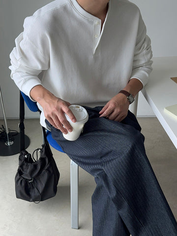 【Metanoia】🇰🇷韓製 華夫格螺紋長袖上衣 - 1