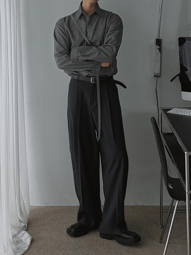 【Metanoia】韓製🇰🇷 設計感落地西裝褲 - 5