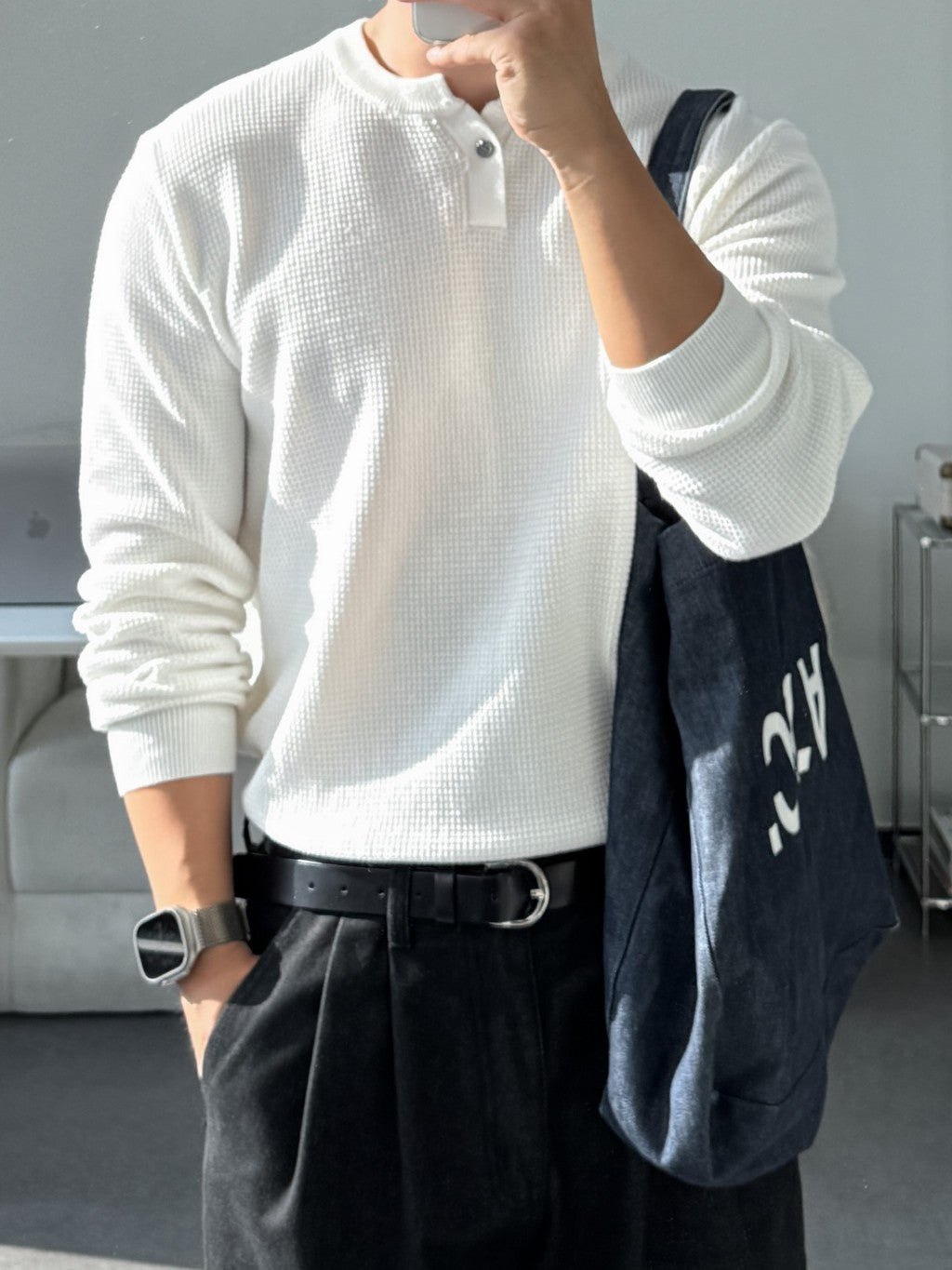 【Metanoia】韓國設計 亨利領針織衣 - 1