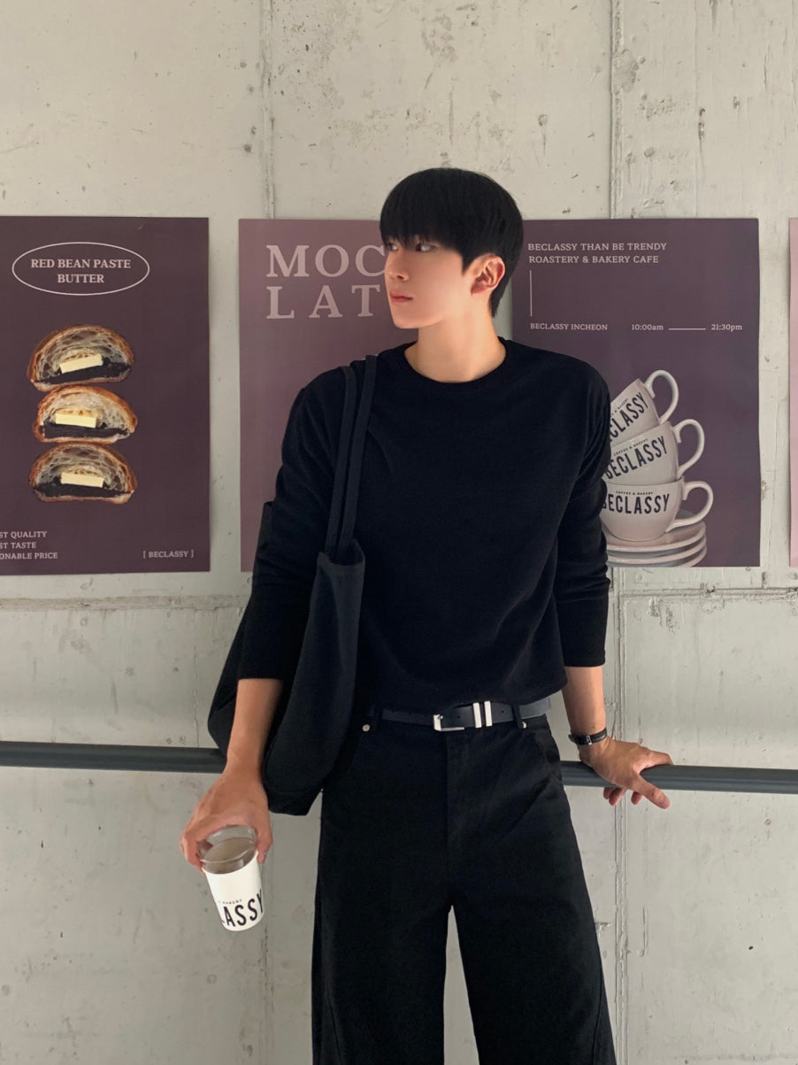 【Metanoia】🇰🇷韓製 短版羅紋長袖上衣 - 5