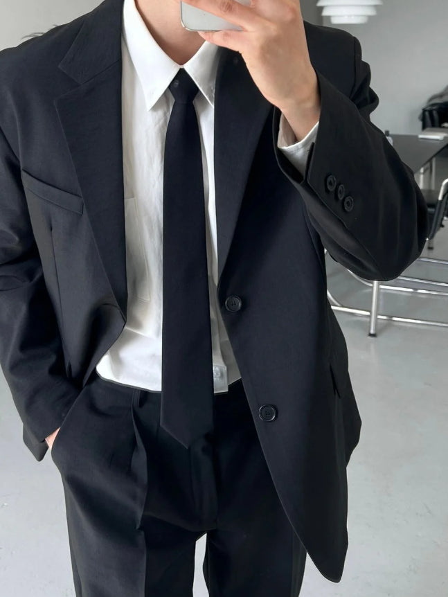 【Metanoia】韓製 素色自動領帶 - 3