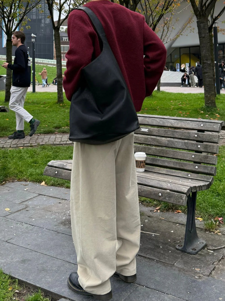 【Metanoia】韓製🇰🇷 卡其彎刀落地褲 - 8