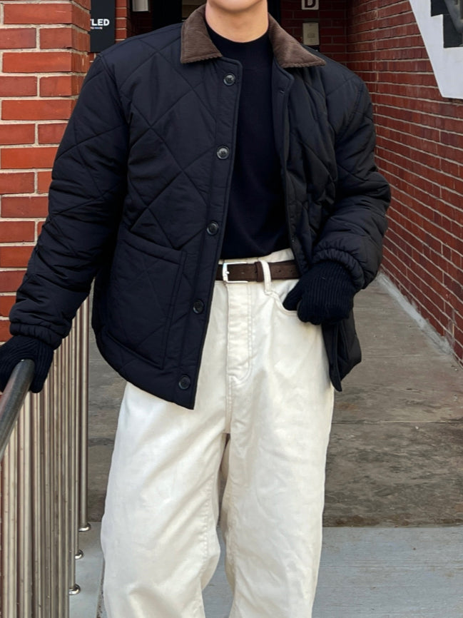 【Metanoia】🇰🇷韓製 翻領絎縫外套 - 1