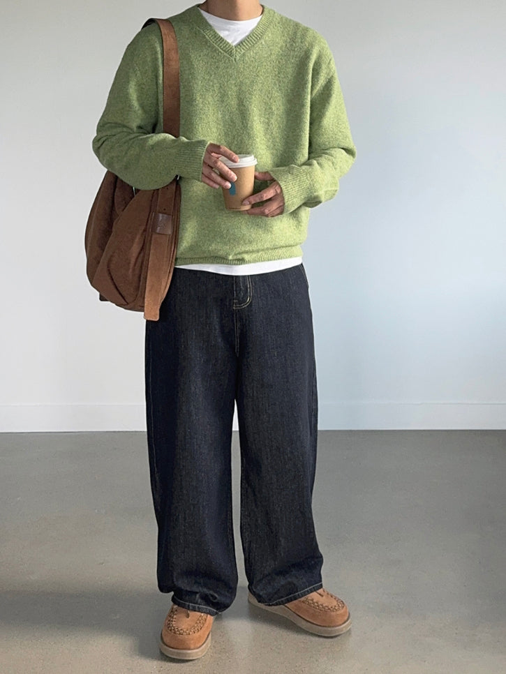 【Metanoia】韓國設計 5%混羊毛V型麻花針織衣 現貨 - 6